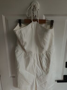 Cream Halter Shorts Jumper